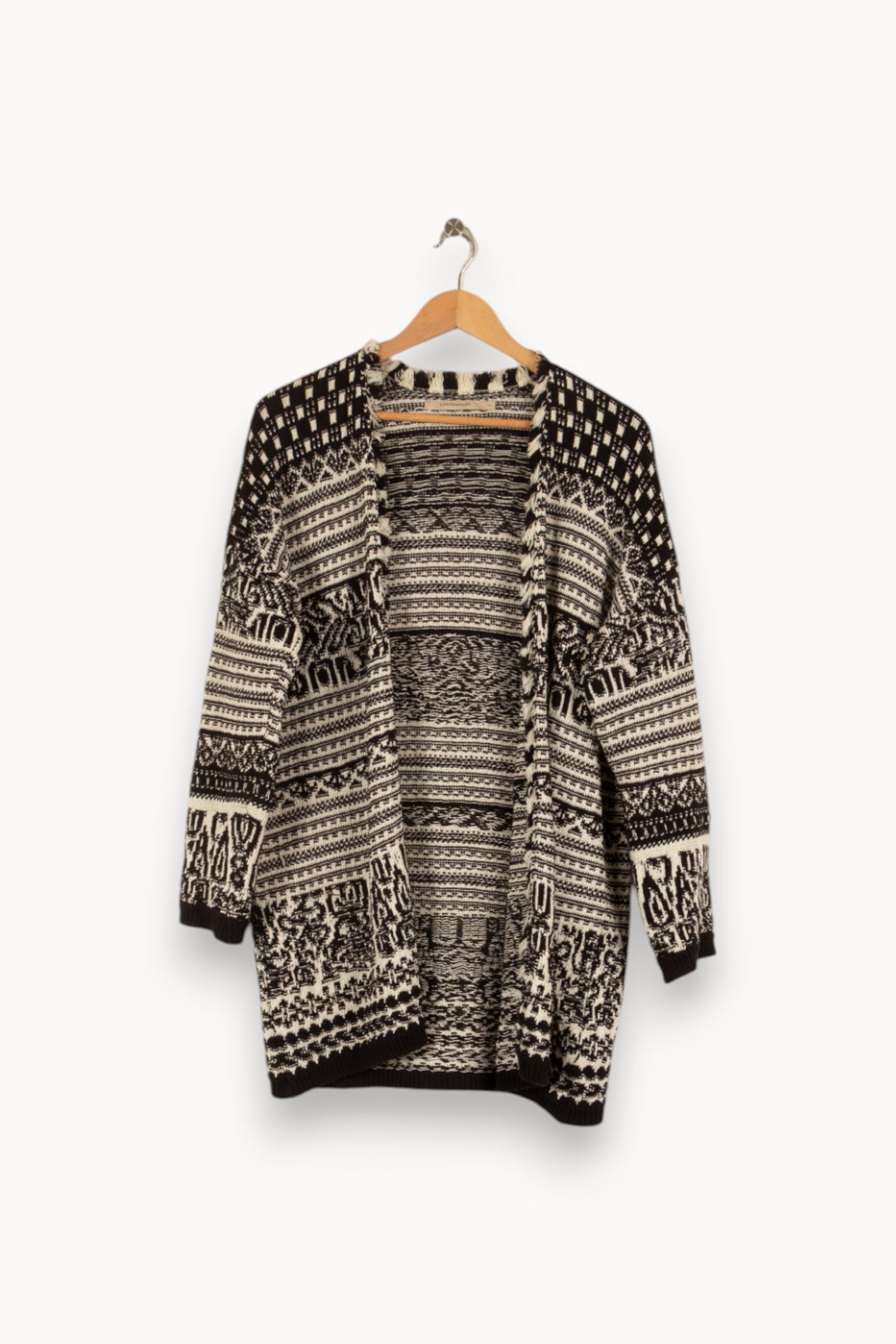 Veste noire et blanche - Taille S/36 de la marque La Fée Maraboutée | PARAD40808 - Vendu par Paradigme - Image 1