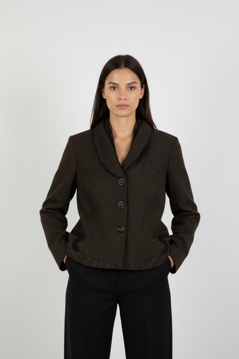 Veste noire rayée - Taille XL/42