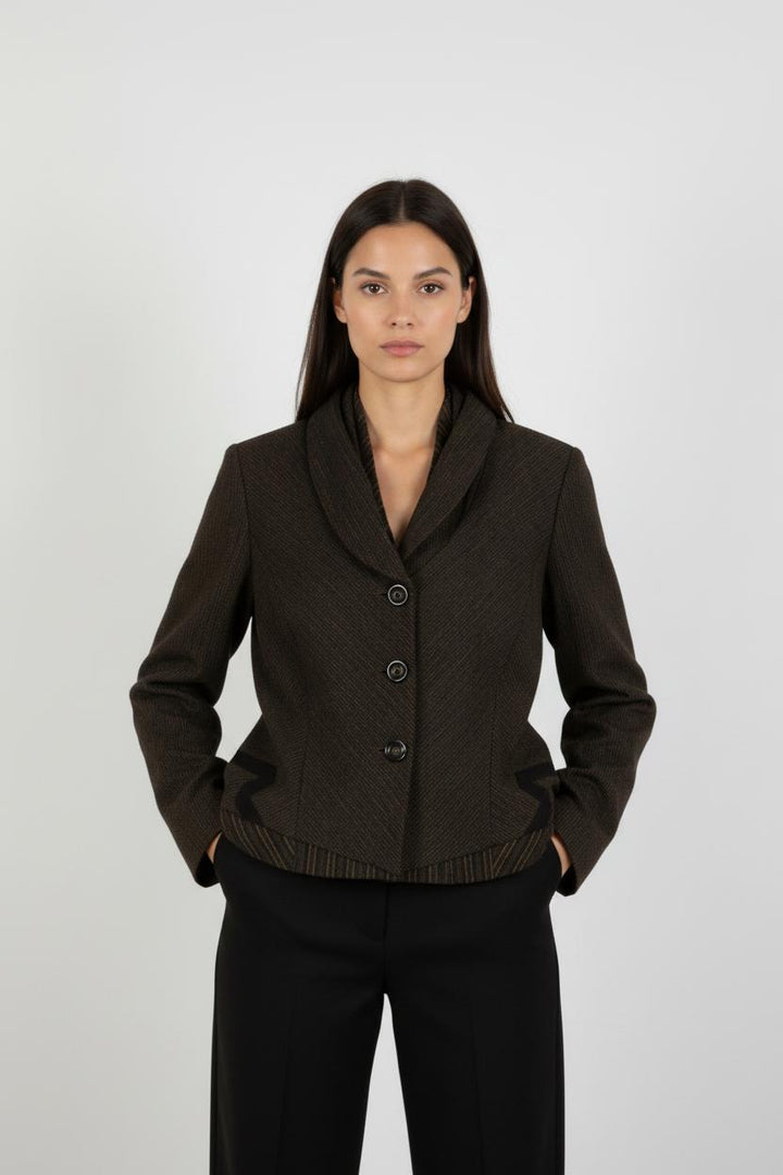 Veste noire rayée - Taille XL/42