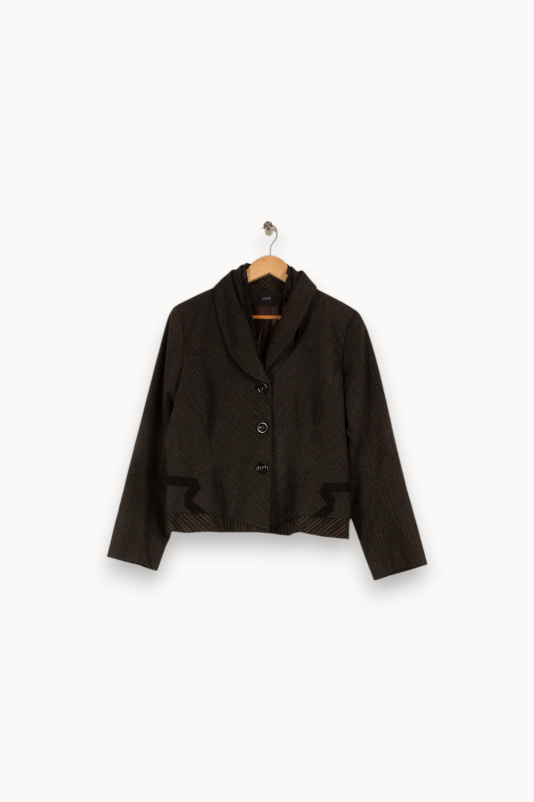 Veste noire rayée - Taille XL/42 de la marque ZAPA | PARAD40815 - Vendu par Paradigme - Image 1