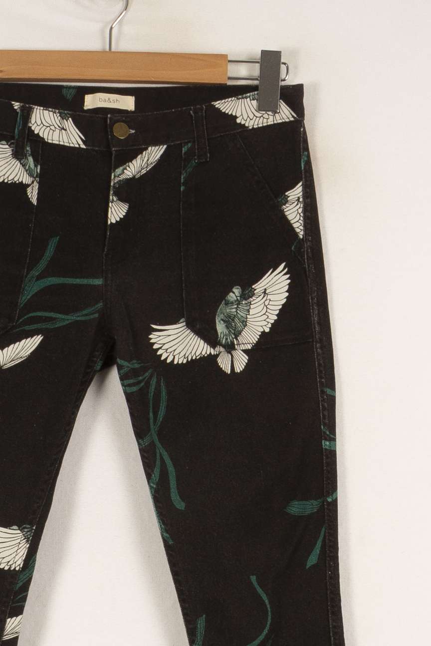 Pantalon noir à motif - Taille M/38 de la marque ba&sh | PARAD40817 - Vendu par Paradigme - Image 2