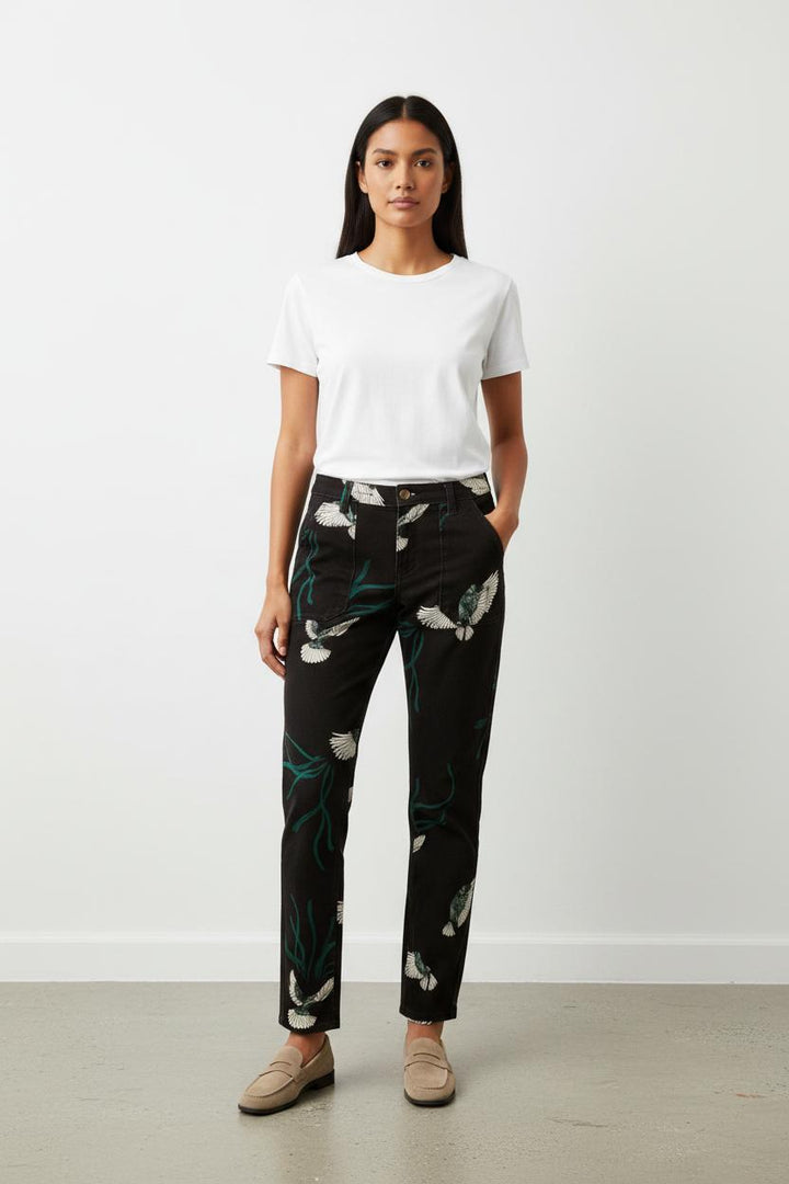 Pantalon noir à motif - Taille M/38