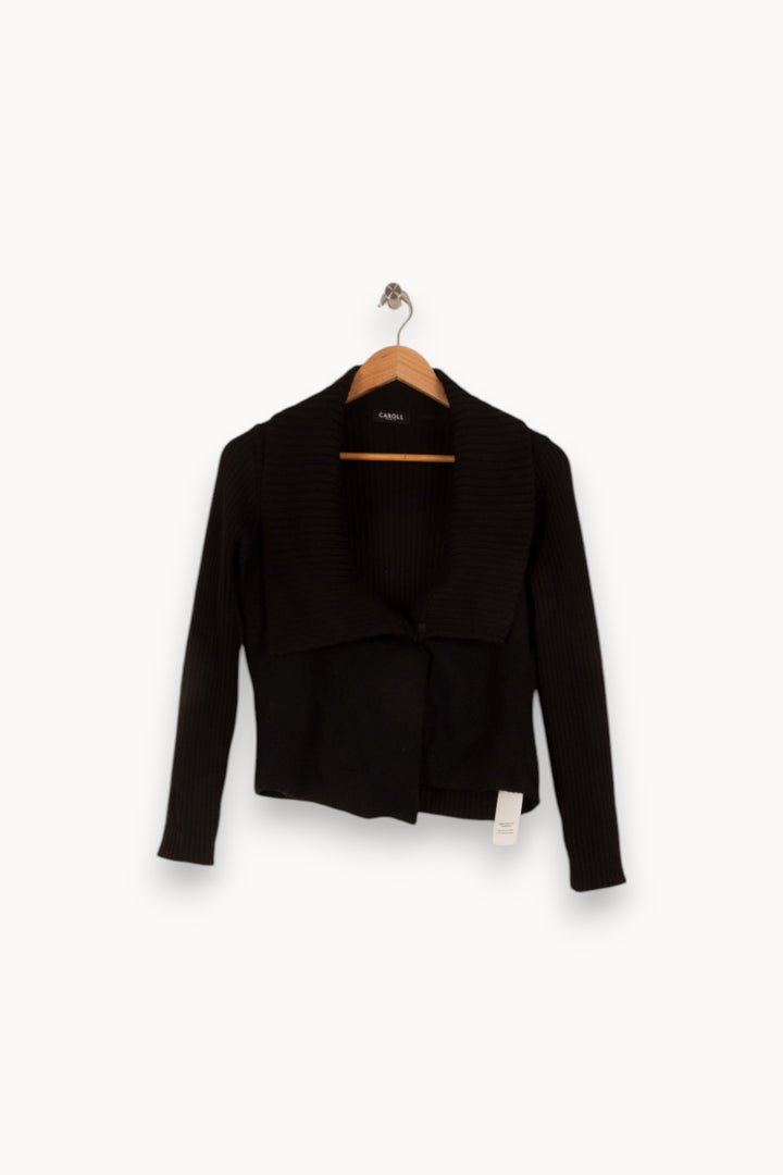 Cardigan noir - Taille M/38 de la marque Caroll | PARAD40840 - Vendu par Paradigme - Image 1