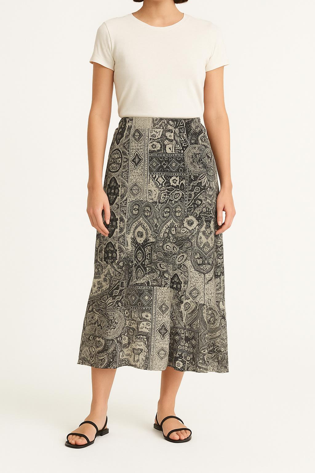 Jupe longue noire et blanche - Taille M/38 de la marque IKKS | PARAD40866 - Vendu par Paradigme - Image 1
