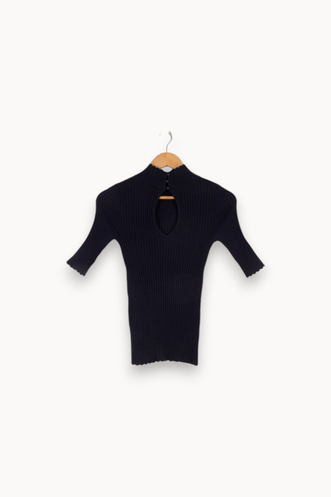 Pull côtelé bleu foncé - Taille XS/34 de la marque Petite Mendigote | PARAD40877 - Vendu par Paradigme - Image 3