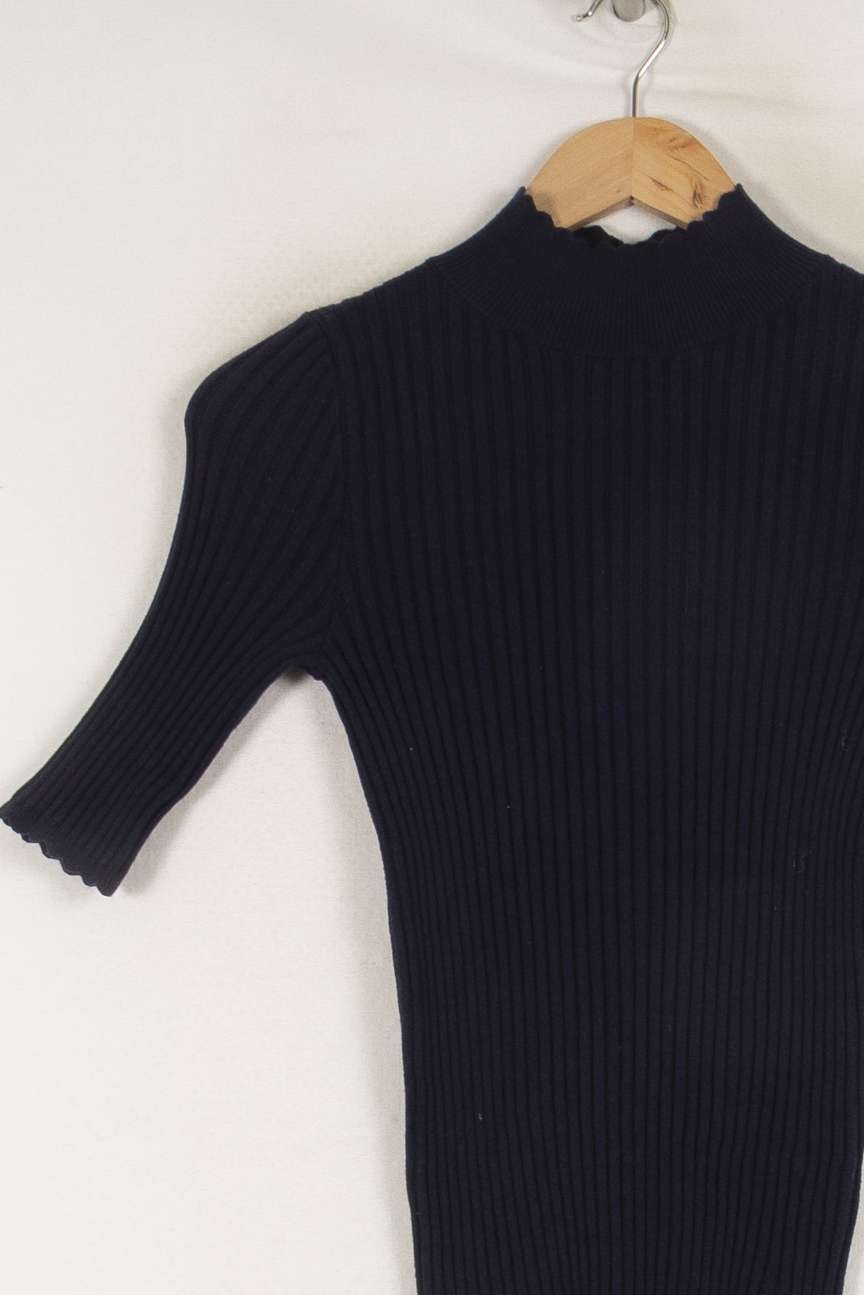 Pull côtelé bleu foncé - Taille XS/34 de la marque Petite Mendigote | PARAD40877 - Vendu par Paradigme - Image 2
