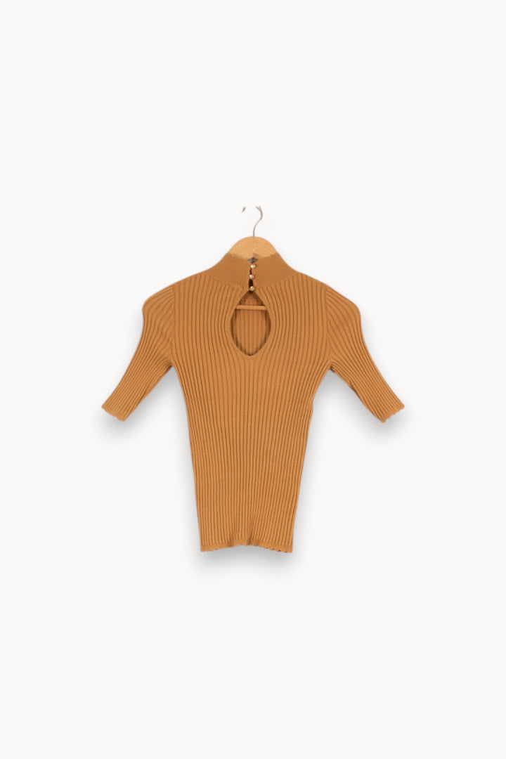 Pull côtelé beige - Taille XS/34 de la marque Petite Mendigote | PARAD40878 - Vendu par Paradigme - Image 3
