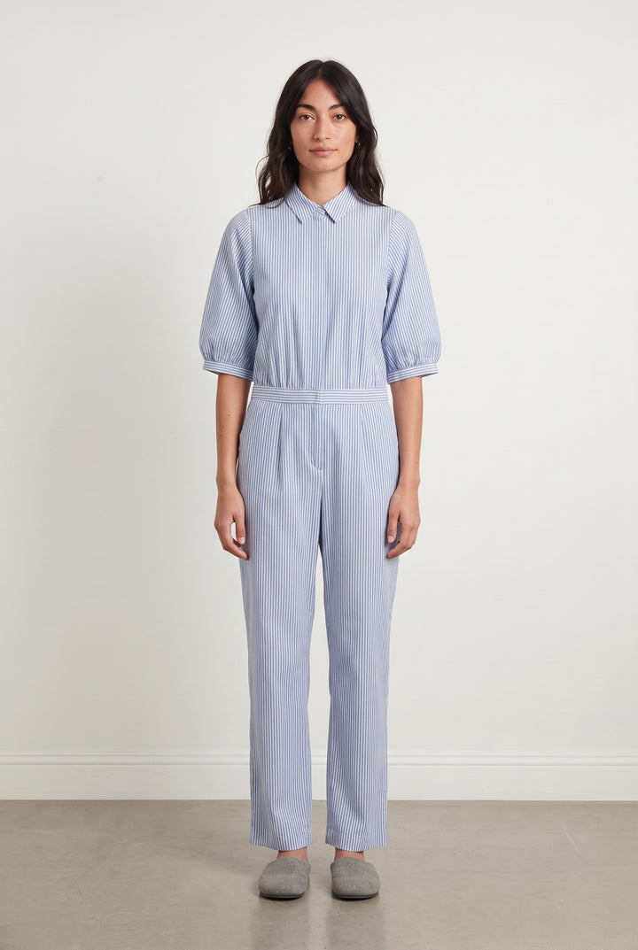 Combinaison bleue rayée - Taille M/38 de la marque Caroll | PARAD40897 - Vendu par Paradigme - Image 1