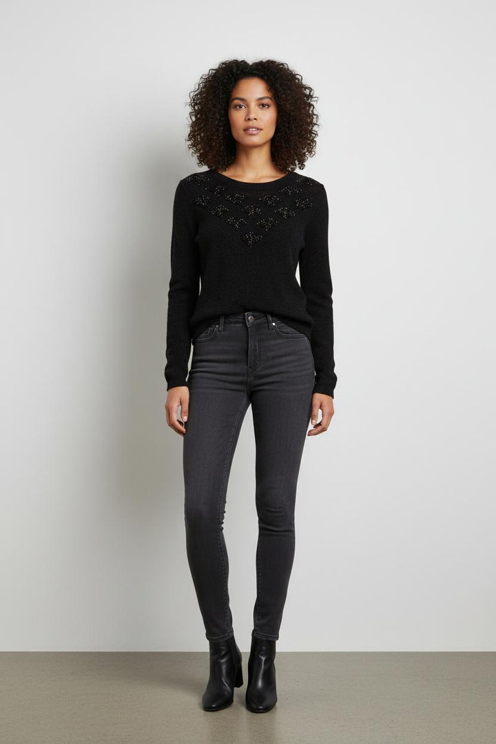 Pull gris/noir - Taille XS/34