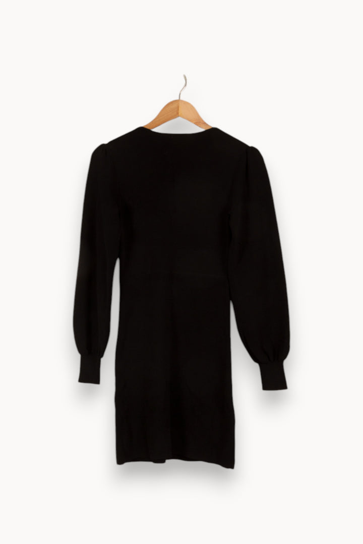Robe noire bimatière - Taille S/36 de la marque The Kooples | PARAD40914 - Vendu par Paradigme - Image 3
