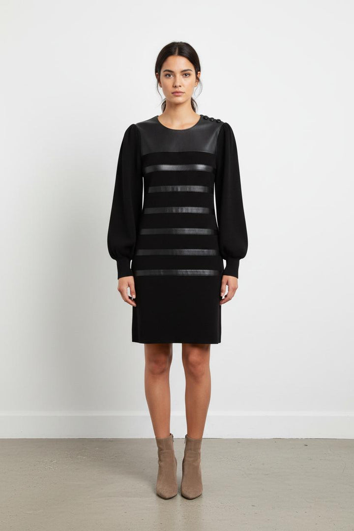 Robe noire bimatière - Taille S/36