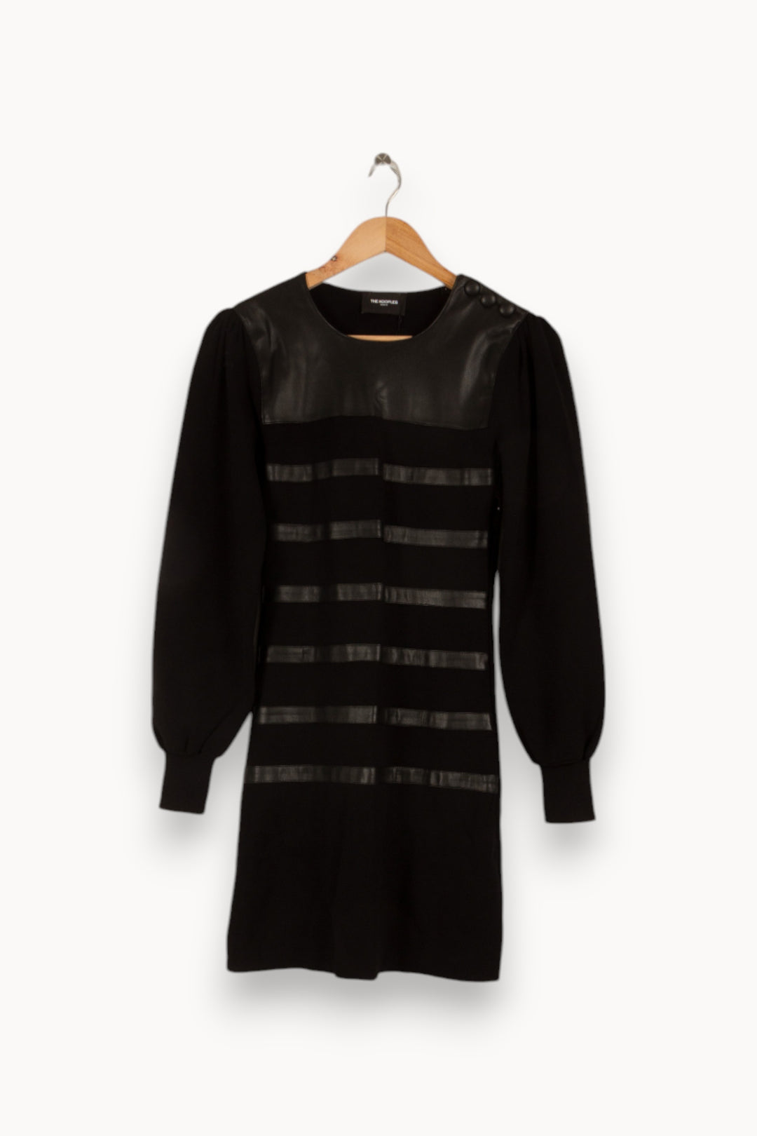 Robe noire bimatière - Taille S/36 de la marque The Kooples | PARAD40914 - Vendu par Paradigme - Image 1