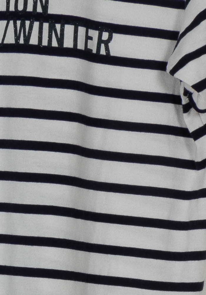 T-shirt blanc et bleu rayé - Taille M/38 de la marque IKKS | PARAD40938 - Vendu par Paradigme - Image 3