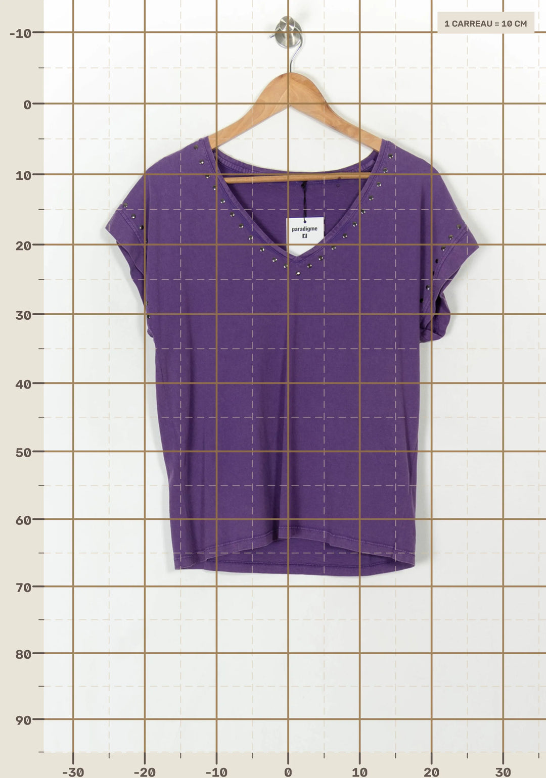 T-shirt violet - Taille M/38 de la marque IKKS | PARAD40943 - Vendu par Paradigme - Image 4