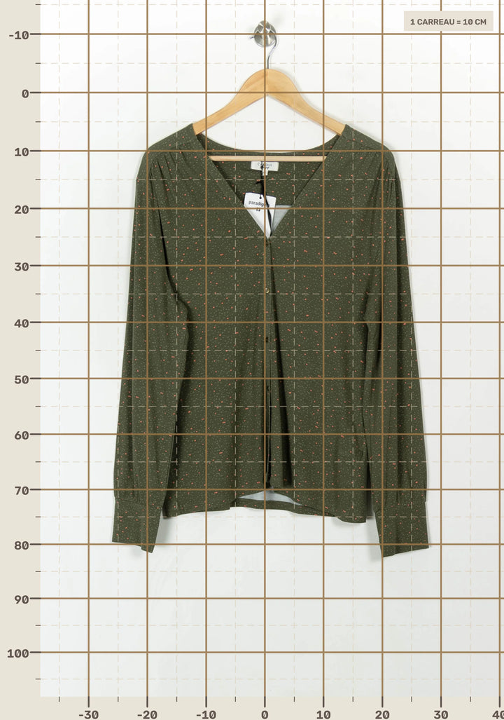 Chemise verte - Taille L/40 de la marque Caroll | PARAD40953 - Vendu par Paradigme - Image 4