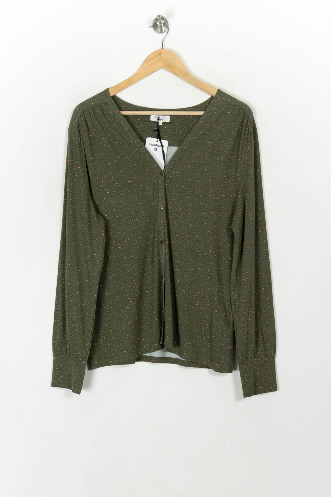 Chemise verte - Taille L/40 de la marque Caroll | PARAD40953 - Vendu par Paradigme - Image 2