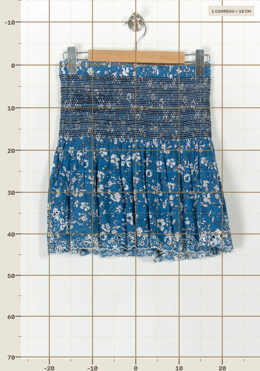 Jupe bleue à motifs - Taille M/38 de la marque Bérénice | PARAD40959 - Vendu par Paradigme - Image 4
