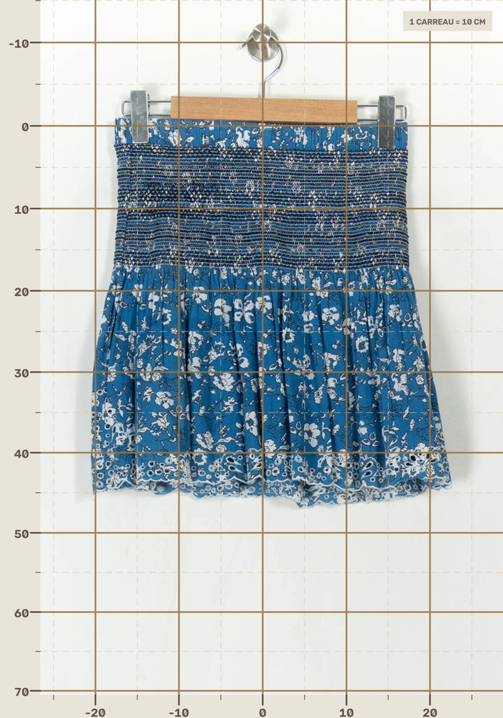 Jupe bleue à motifs - Taille M/38 de la marque Bérénice | PARAD40959 - Vendu par Paradigme - Image 4