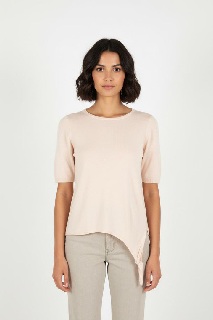 Pull manches courtes rose - Taille XS/34