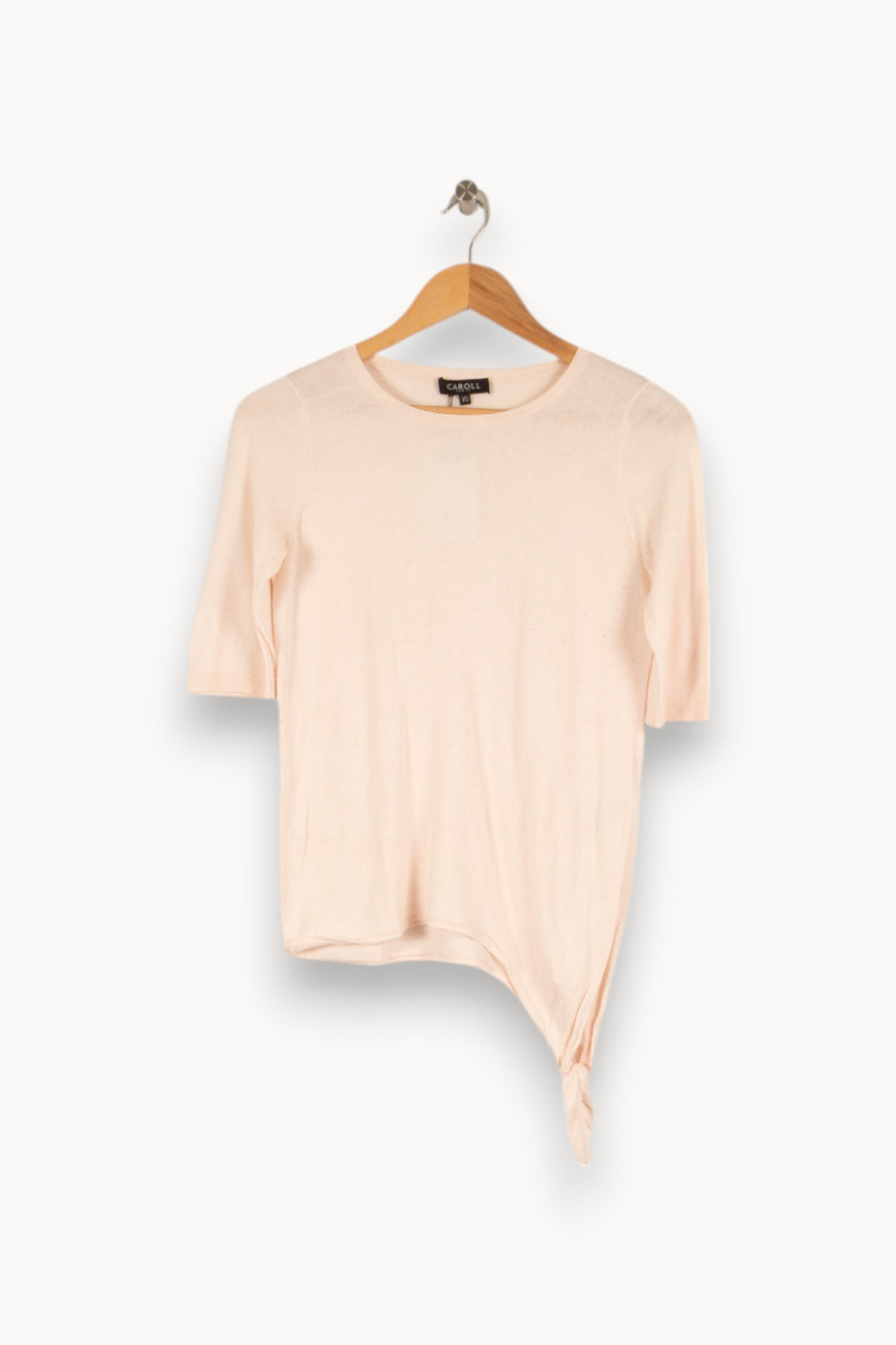 Pull manches courtes rose - Taille XS/34 de la marque Caroll | PARAD40964 - Vendu par Paradigme - Image 1