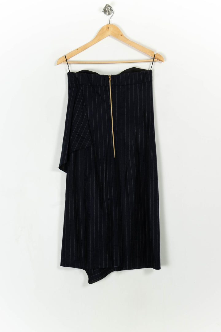 Robe bleue foncée rayée - Taille M/38 de la marque Tara Jarmon | PARAD41057 - Vendu par Paradigme - Image 4