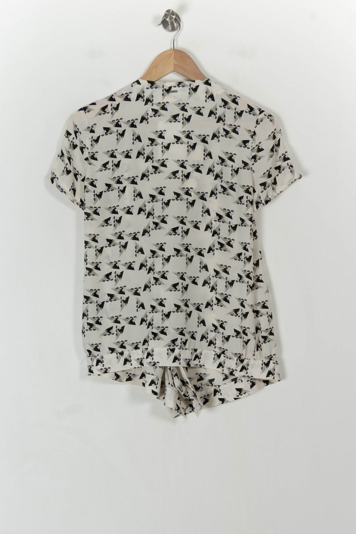 Blouse blanche à motifs - Taille XS/34 de la marque IKKS | PARAD41062 - Vendu par Paradigme - Image 4