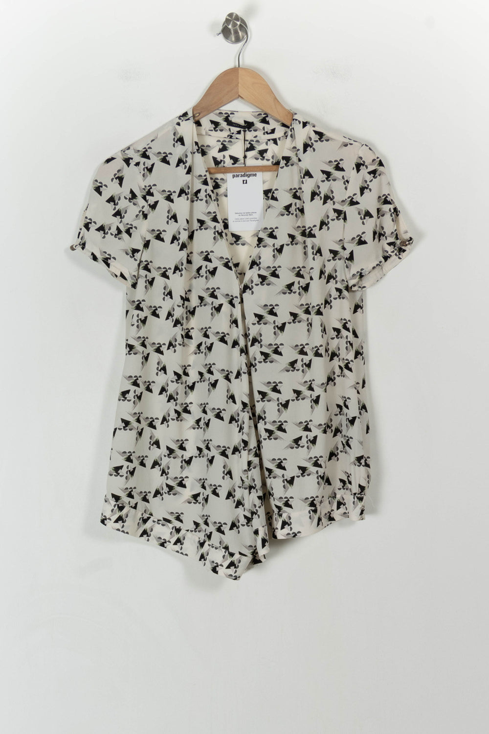 Blouse blanche à motifs - Taille XS/34 de la marque IKKS | PARAD41062 - Vendu par Paradigme - Image 2