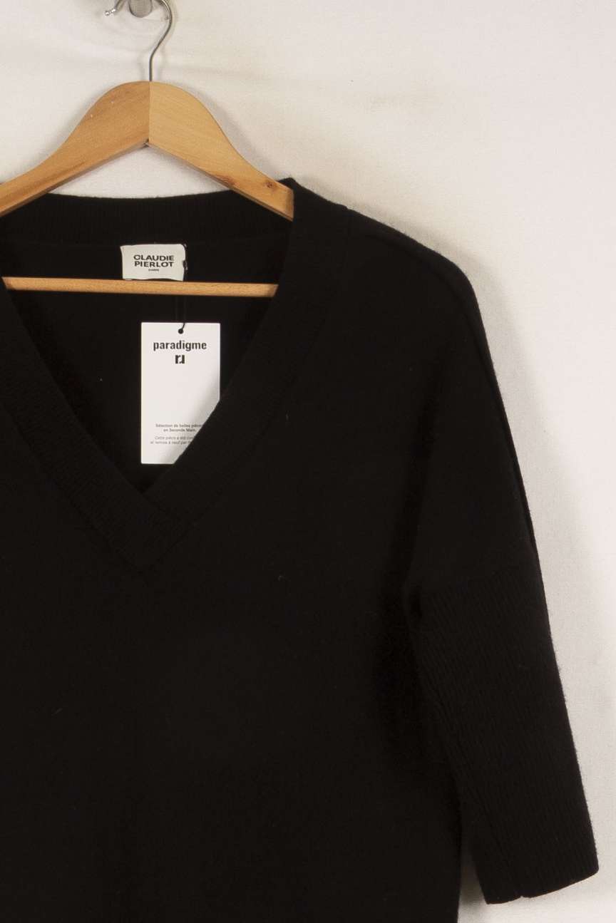 Robe pull noire - Taille S/36 de la marque Claudie Pierlot | PARAD41064 - Vendu par Paradigme - Image 2
