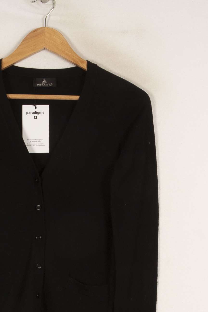 Cardigan noir - Taille M/38 de la marque One Step | PARAD41065 - Vendu par Paradigme - Image 2