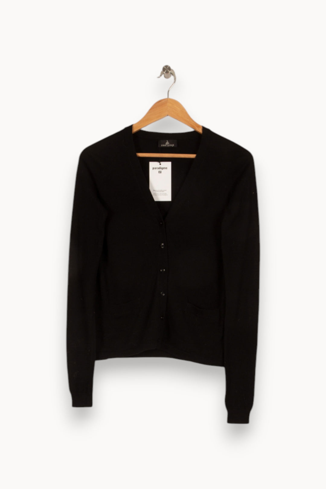 Cardigan noir - Taille M/38 de la marque One Step | PARAD41065 - Vendu par Paradigme - Image 1