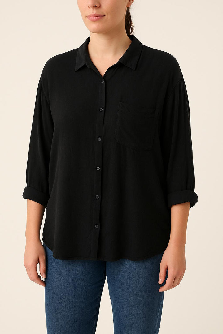 Chemise noire - Taille L/40 de la marque American Vintage | PARAD41072 - Vendu par Paradigme - Image 1
