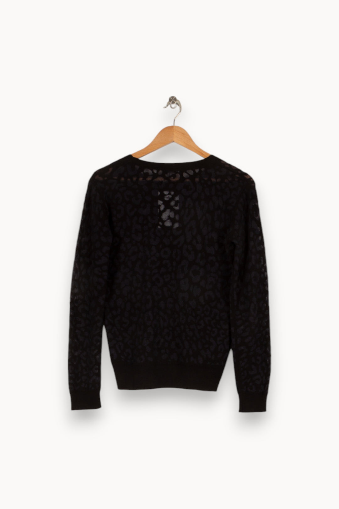 Pull bleu et noir léopard - Taille S/36 de la marque IKKS | PARAD41086 - Vendu par Paradigme - Image 3