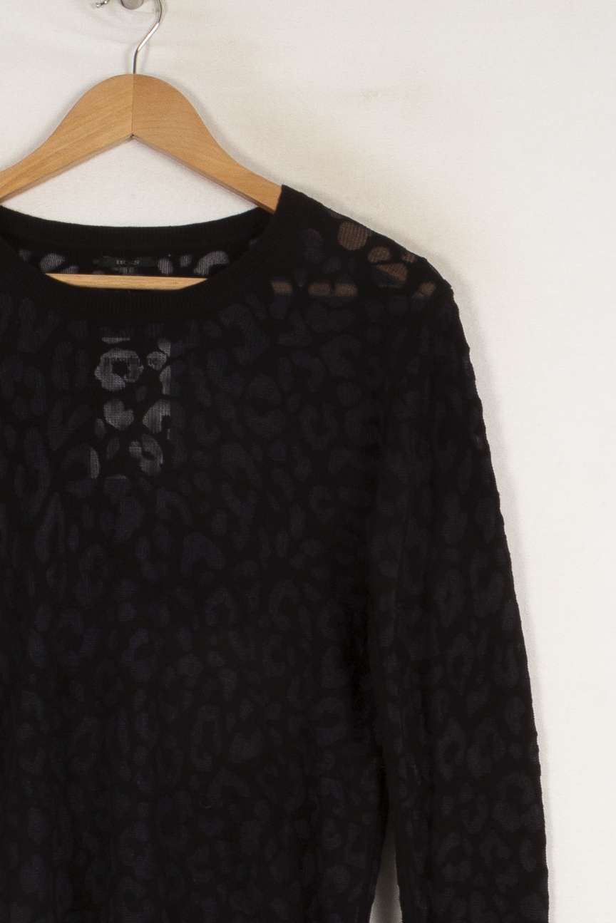 Pull bleu et noir léopard - Taille S/36 de la marque IKKS | PARAD41086 - Vendu par Paradigme - Image 2