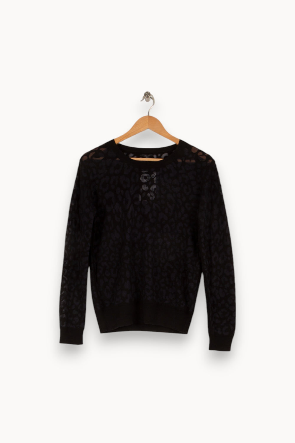 Pull bleu et noir léopard - Taille S/36 de la marque IKKS | PARAD41086 - Vendu par Paradigme - Image 1