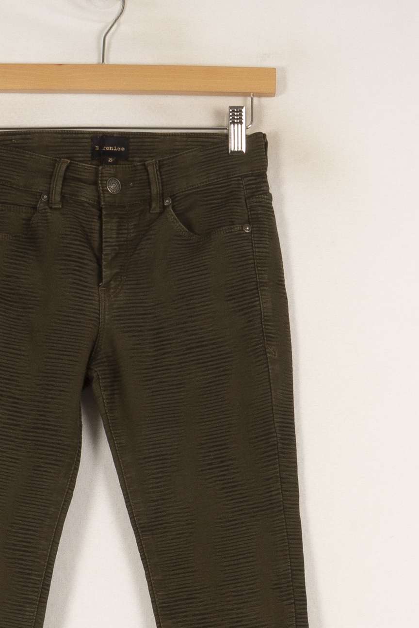 Jean vert rayé - Taille XS/34 de la marque Bérénice | PARAD41097 - Vendu par Paradigme - Image 2
