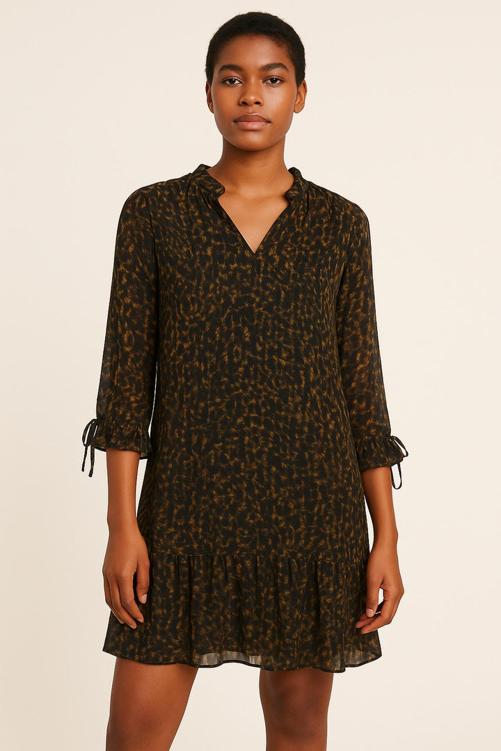Robe noire et marron - Taille XS/34 de la marque Sud express | PARAD41110 - Vendu par Paradigme - Image 1