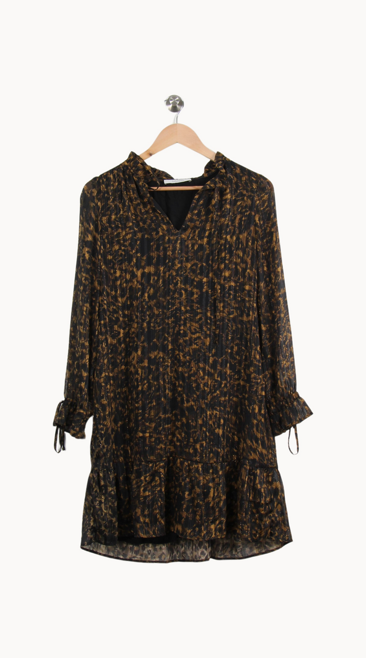 Robe noire et marron - Taille XS/34 de la marque Sud express | PARAD41110 - Vendu par Paradigme - Image 2