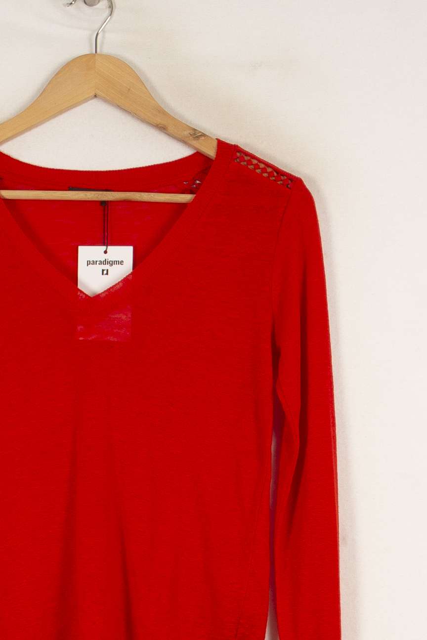 Top à manches longues rouge - Taille S/36 de la marque IKKS | PARAD41112 - Vendu par Paradigme - Image 2