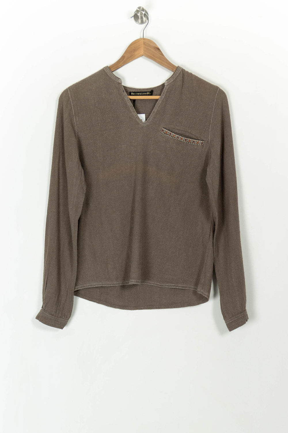 Blouse beige/grise - Taille S/36 de la marque Bérénice | PARAD41115 - Vendu par Paradigme - Image 2