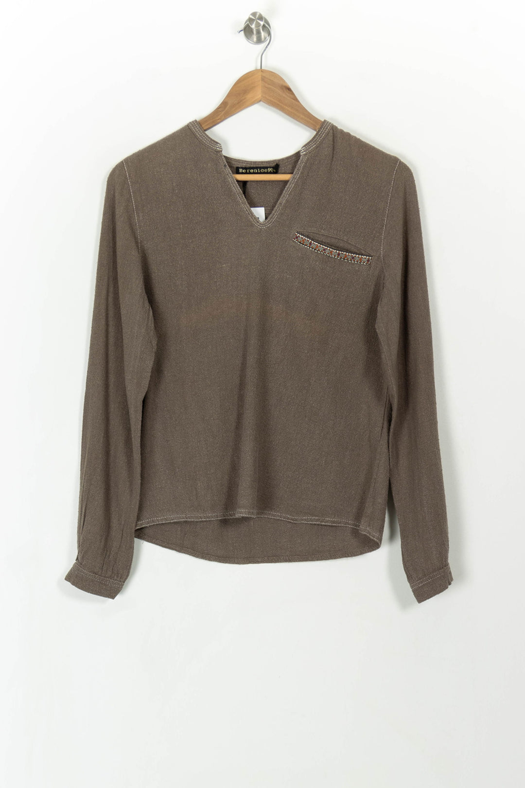 Blouse beige/grise - Taille S/36 de la marque Bérénice | PARAD41115 - Vendu par Paradigme - Image 2