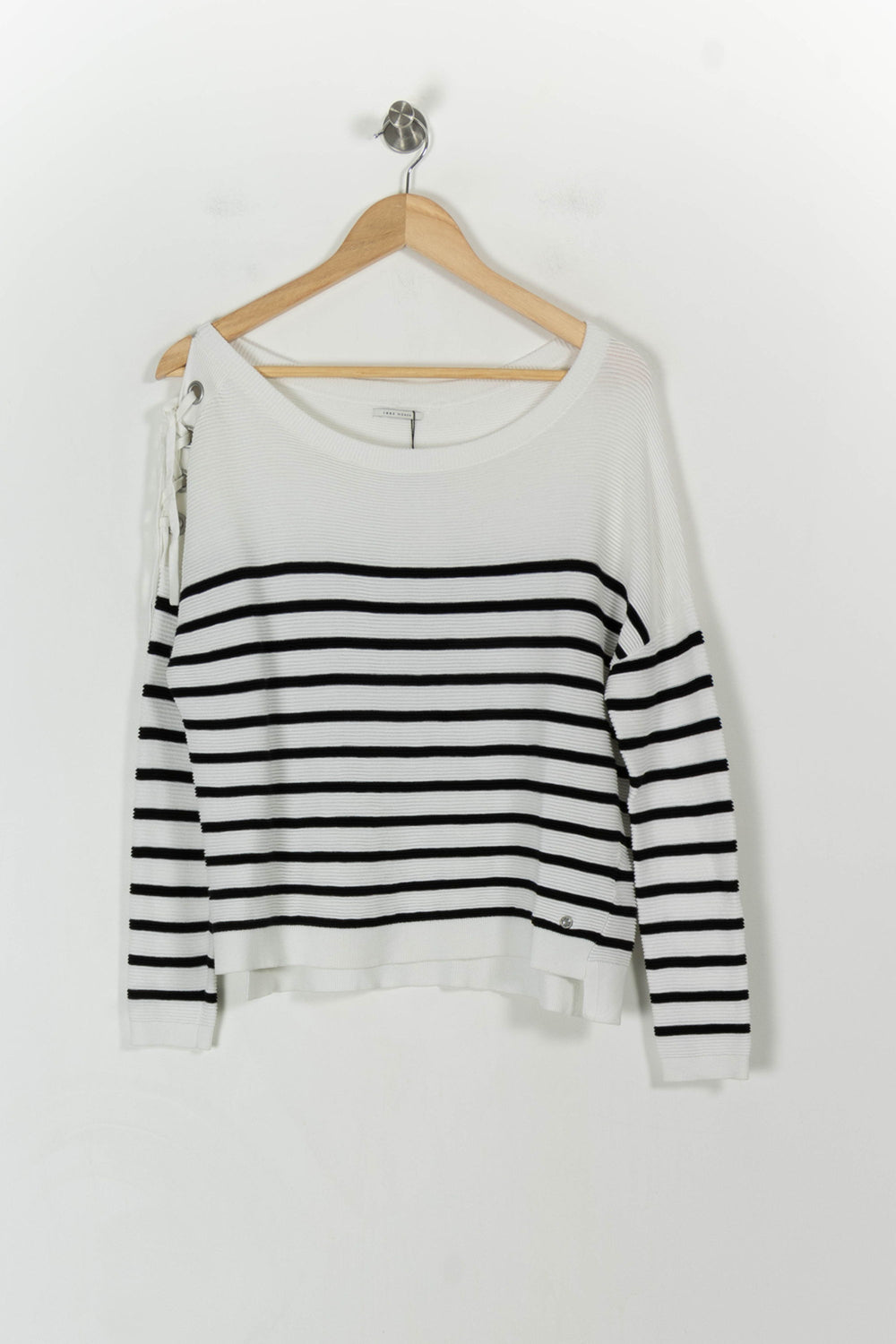 Pull rayé blanc et noir - Taille S/36 de la marque IKKS | PARAD41116 - Vendu par Paradigme - Image 2