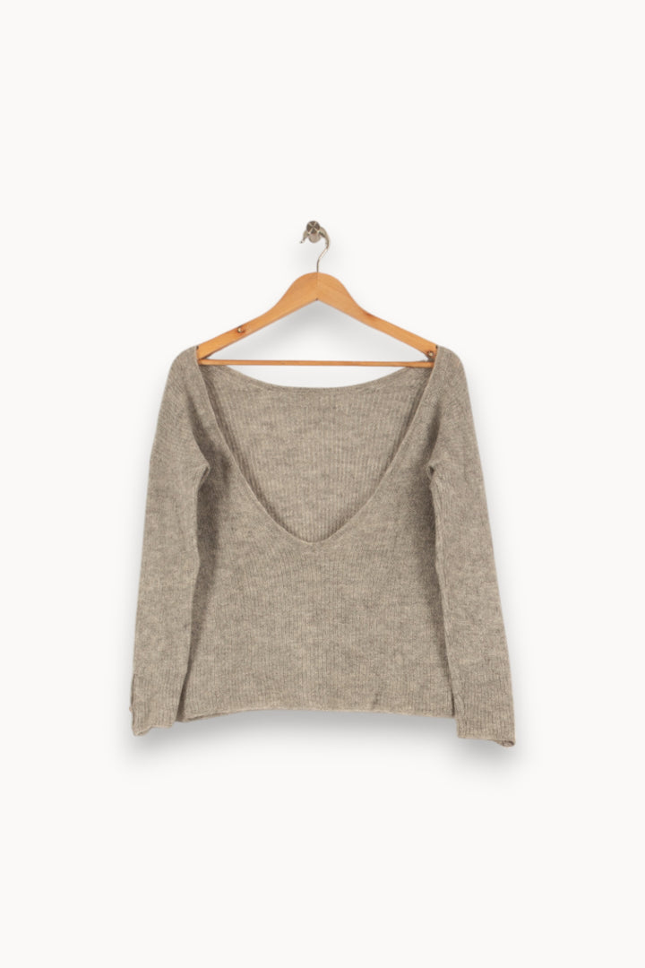 Pull gris - Taille XS/34 de la marque Sézane | PARAD41142 - Vendu par Paradigme - Image 3