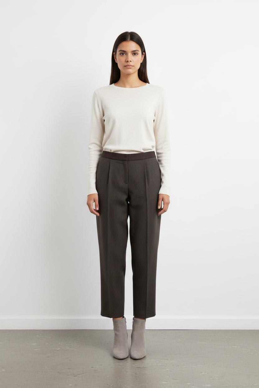 Pantalon gris foncé rayé - Taille L/40