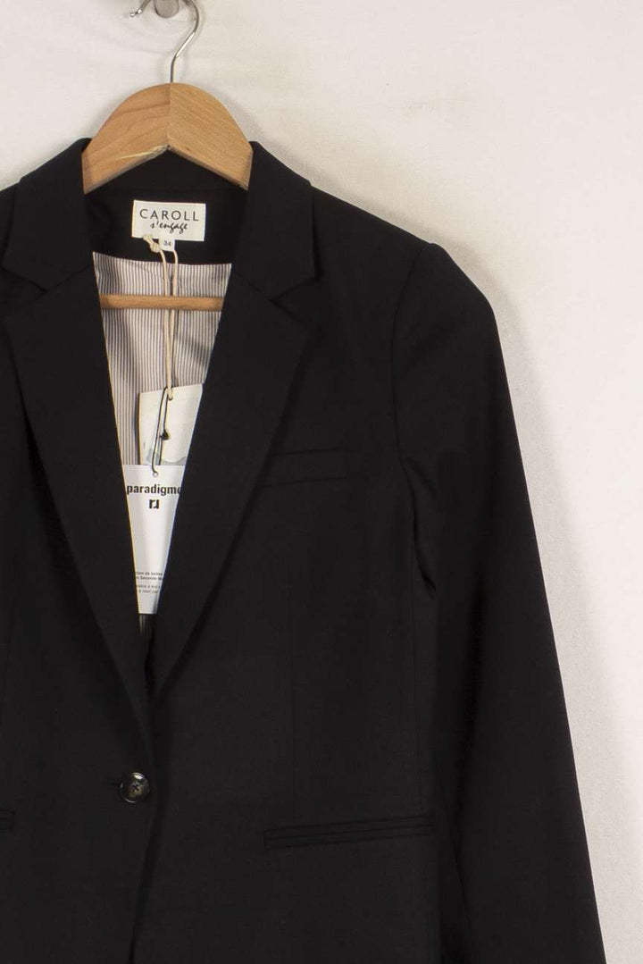 Veste bleu foncé - Taille XS/34 de la marque Caroll | PARAD41157 - Vendu par Paradigme - Image 2
