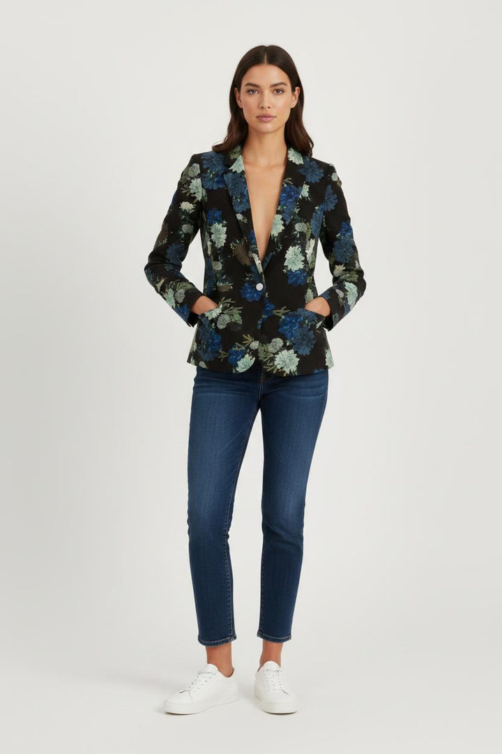 Veste noire à motifs - Taille XS/34