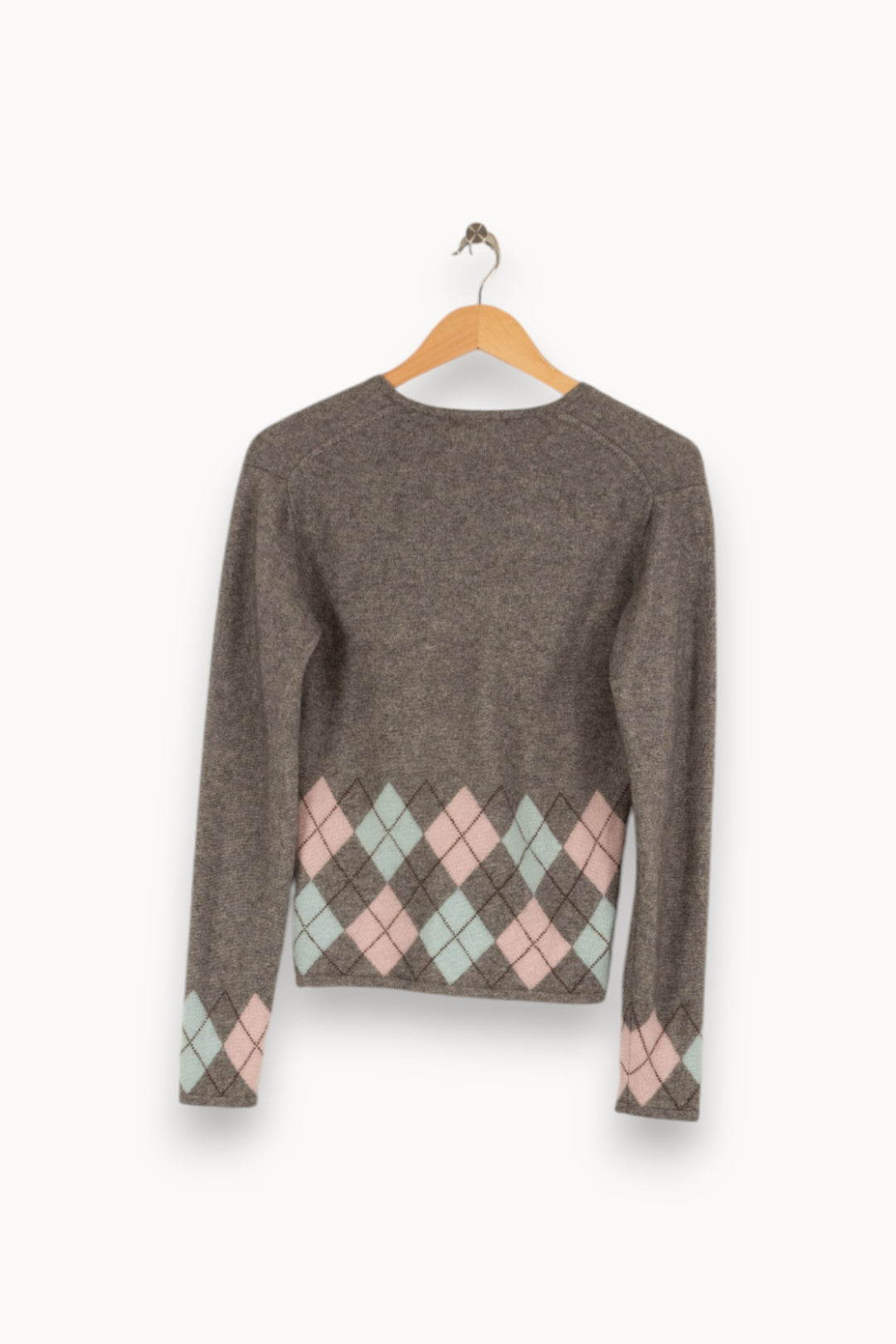 Cardigan gris à motifs - Taille M/38 de la marque Eric Bompard | PARAD41179 - Vendu par Paradigme - Image 3