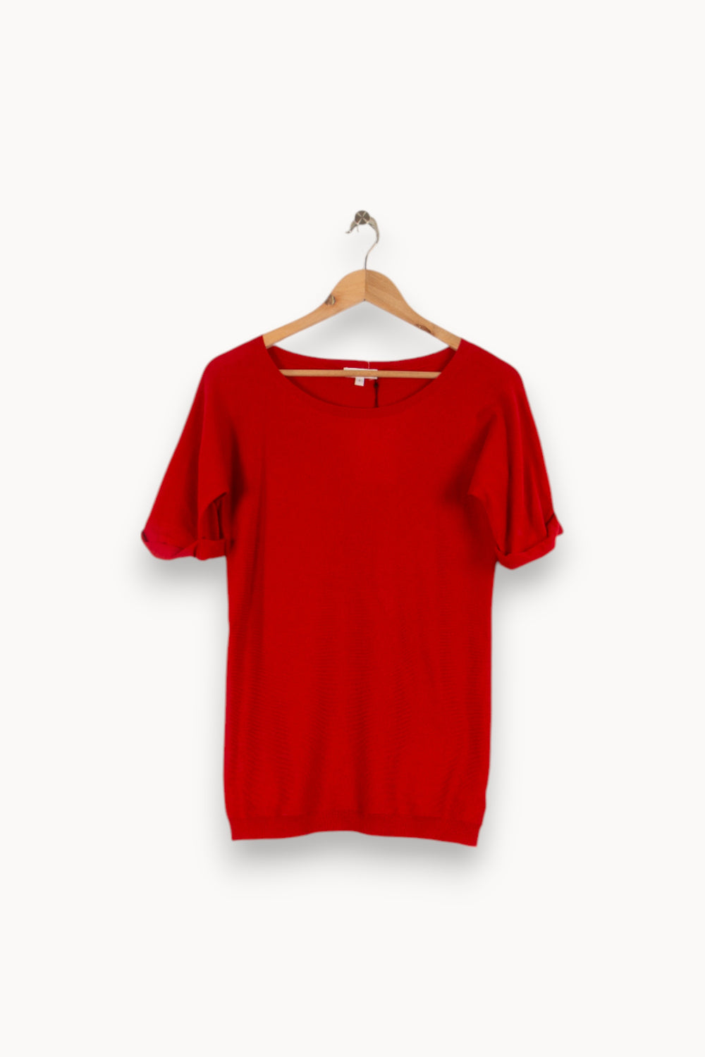 Pull manches courtes rouge - Taille S/36 de la marque Eric Bompard | PARAD41211 - Vendu par Paradigme - Image 1