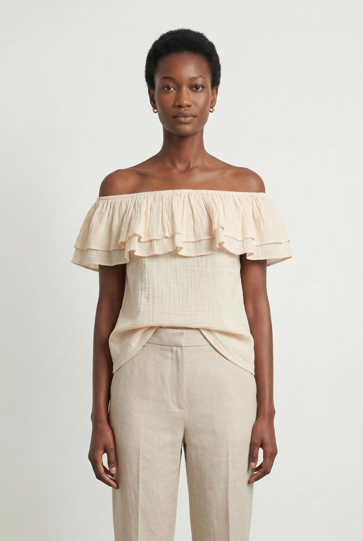 Blouse beige - Taille XS/34 de la marque Petite Mendigote | PARAD41258 - Vendu par Paradigme - Image 1