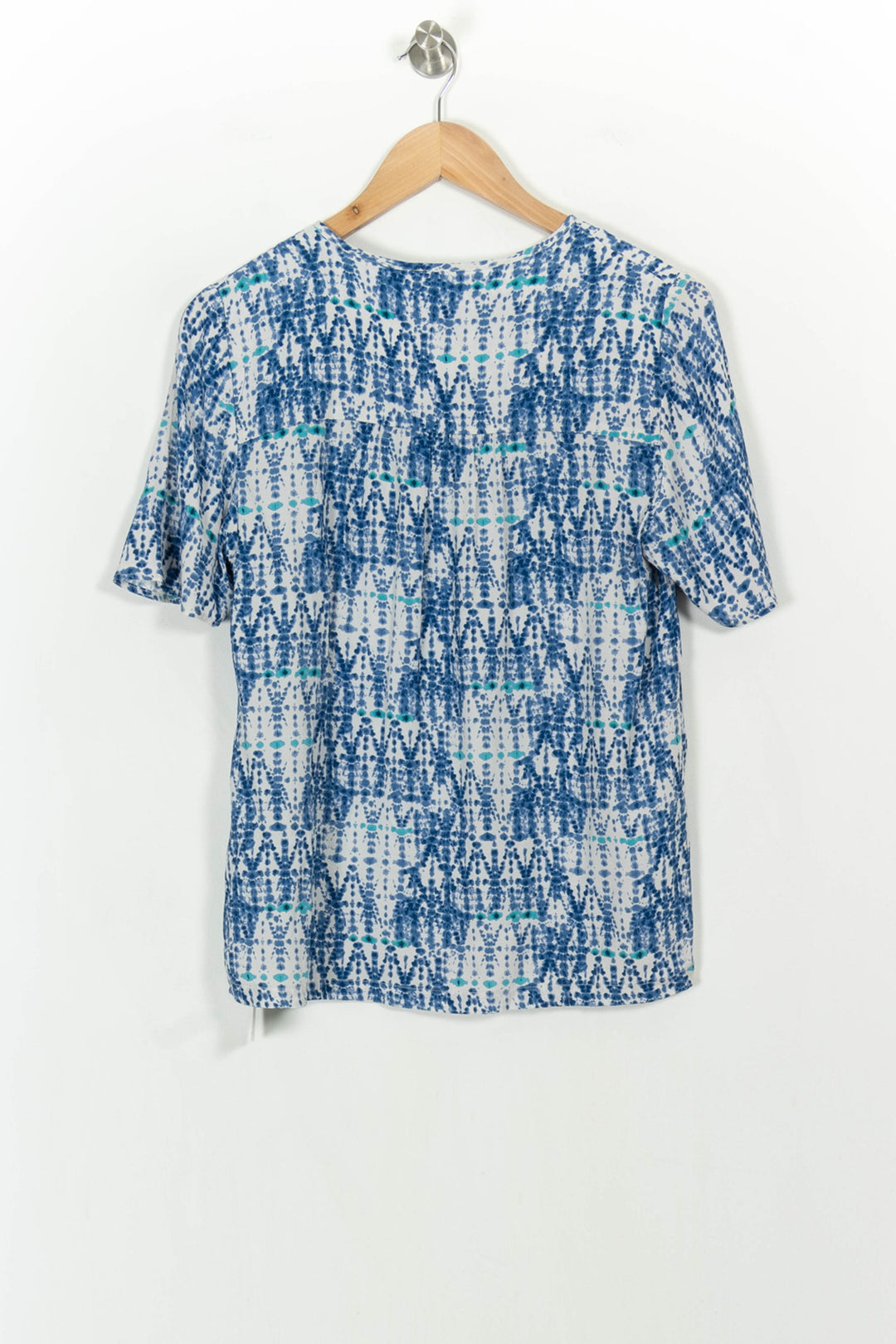 Blouse bleue à motifs - Taille M/38 de la marque Caroll | PARAD41269 - Vendu par Paradigme - Image 4