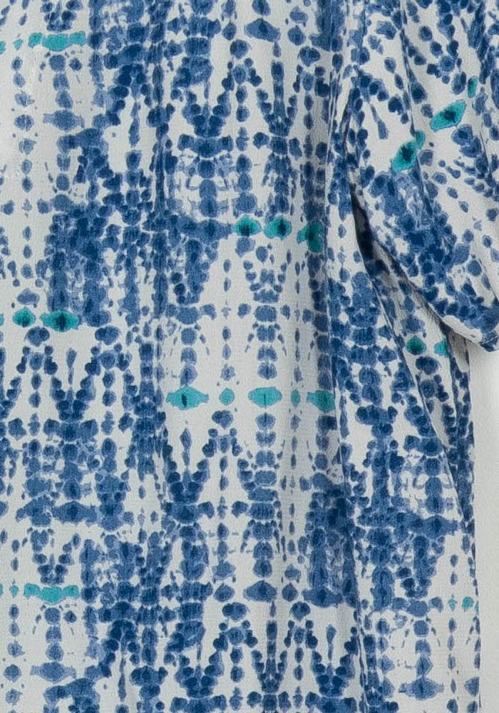 Blouse bleue à motifs - Taille M/38 de la marque Caroll | PARAD41269 - Vendu par Paradigme - Image 3